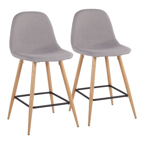 Pebble 24" Fixed-height Counter Stool - Set Of 2